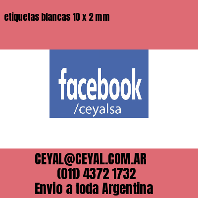 etiquetas blancas 10 x 2 mm