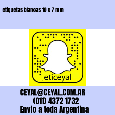 etiquetas blancas 10 x 7 mm