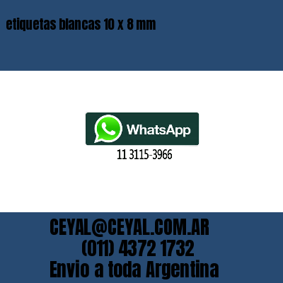 etiquetas blancas 10 x 8 mm