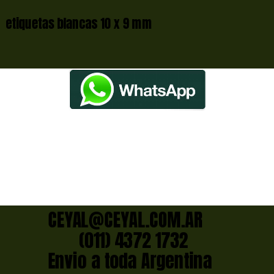 etiquetas blancas 10 x 9 mm