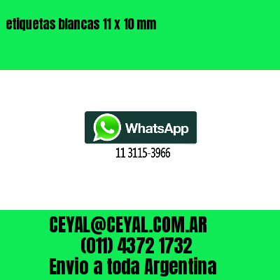 etiquetas blancas 11 x 10 mm