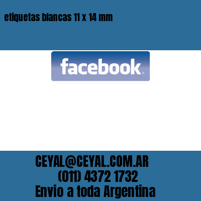 etiquetas blancas 11 x 14 mm