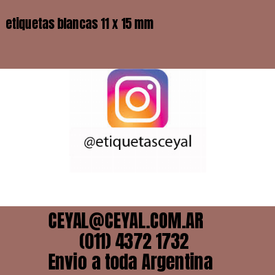 etiquetas blancas 11 x 15 mm