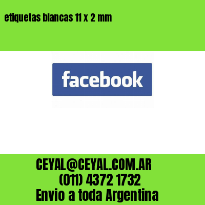 etiquetas blancas 11 x 2 mm