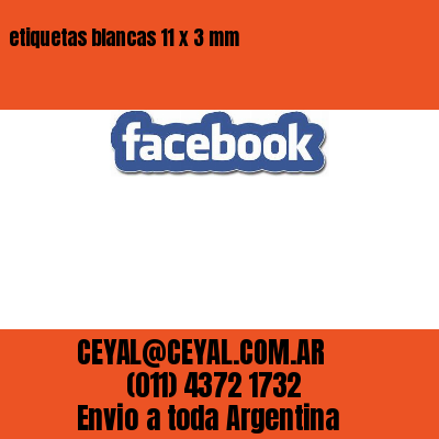 etiquetas blancas 11 x 3 mm