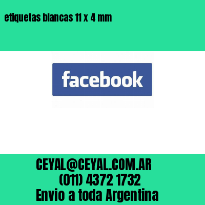 etiquetas blancas 11 x 4 mm