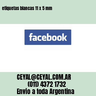 etiquetas blancas 11 x 5 mm