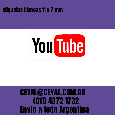 etiquetas blancas 11 x 7 mm