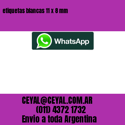 etiquetas blancas 11 x 8 mm