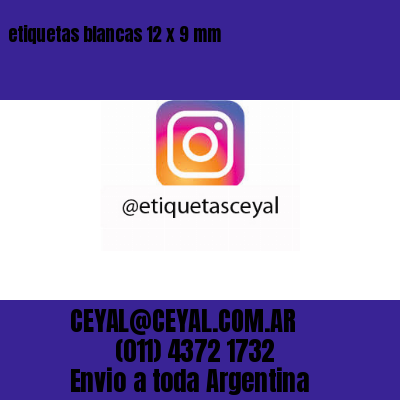 etiquetas blancas 12 x 9 mm