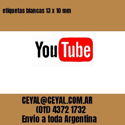 etiquetas blancas 13 x 10 mm