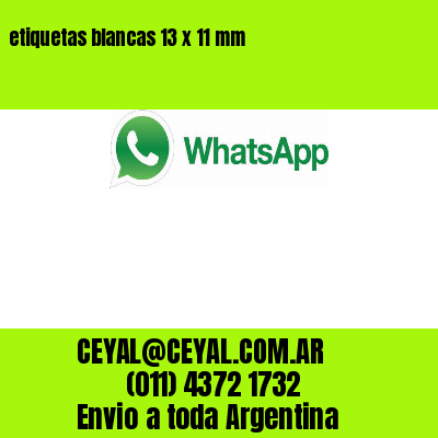 etiquetas blancas 13 x 11 mm