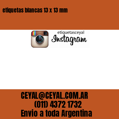 etiquetas blancas 13 x 13 mm