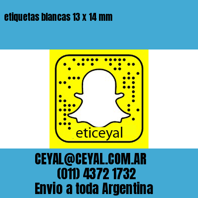 etiquetas blancas 13 x 14 mm