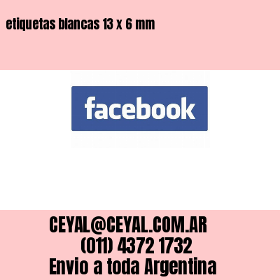etiquetas blancas 13 x 6 mm