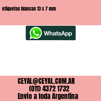 etiquetas blancas 13 x 7 mm