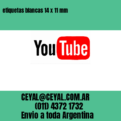 etiquetas blancas 14 x 11 mm