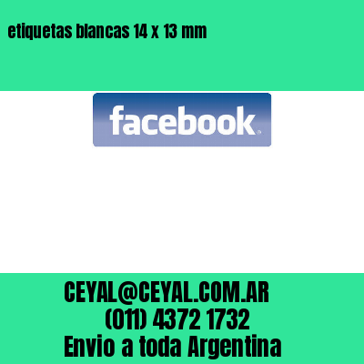 etiquetas blancas 14 x 13 mm