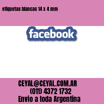 etiquetas blancas 14 x 4 mm