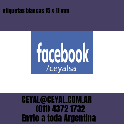 etiquetas blancas 15 x 11 mm