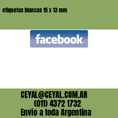 etiquetas blancas 15 x 13 mm