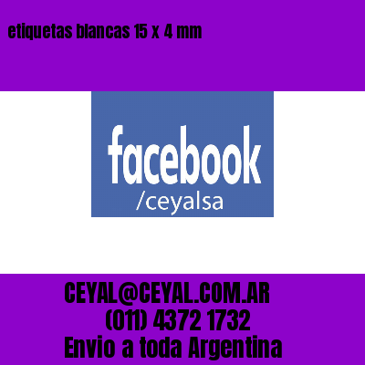 etiquetas blancas 15 x 4 mm