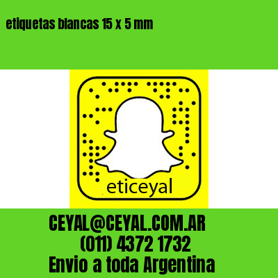 etiquetas blancas 15 x 5 mm