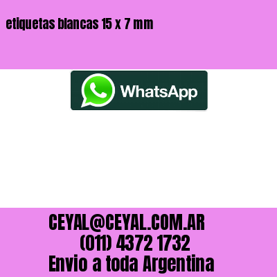 etiquetas blancas 15 x 7 mm