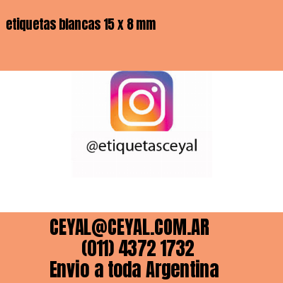 etiquetas blancas 15 x 8 mm