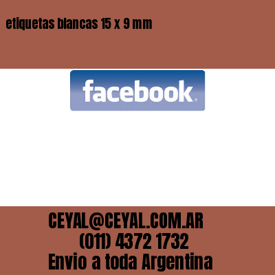 etiquetas blancas 15 x 9 mm