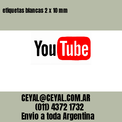 etiquetas blancas 2 x 10 mm