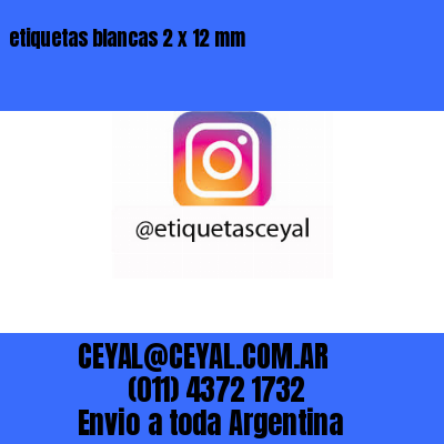 etiquetas blancas 2 x 12 mm