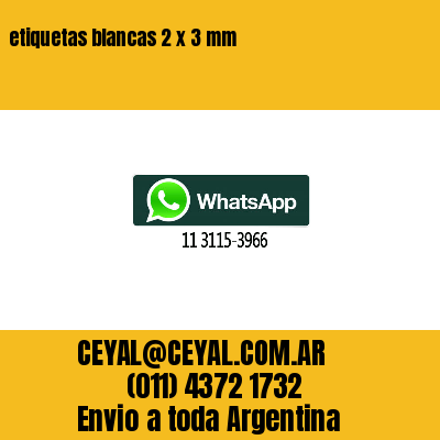 etiquetas blancas 2 x 3 mm