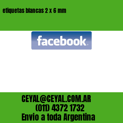 etiquetas blancas 2 x 6 mm