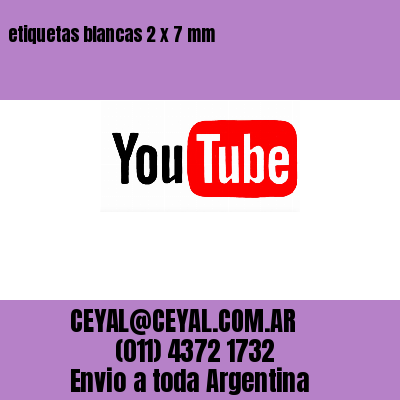 etiquetas blancas 2 x 7 mm
