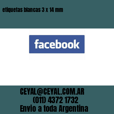 etiquetas blancas 3 x 14 mm