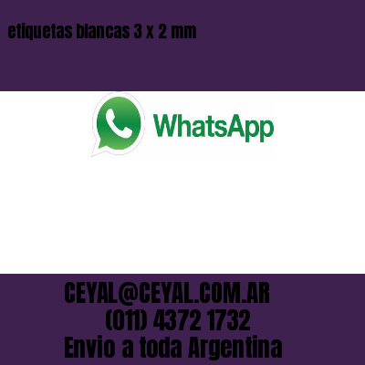 etiquetas blancas 3 x 2 mm