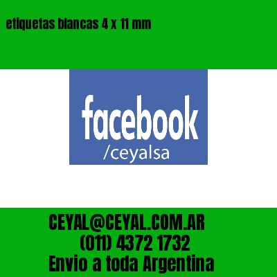 etiquetas blancas 4 x 11 mm