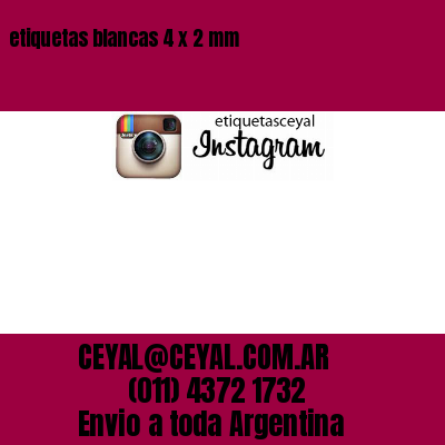 etiquetas blancas 4 x 2 mm