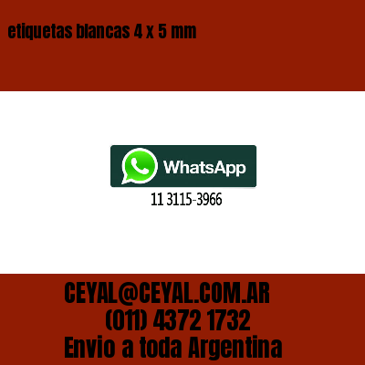 etiquetas blancas 4 x 5 mm