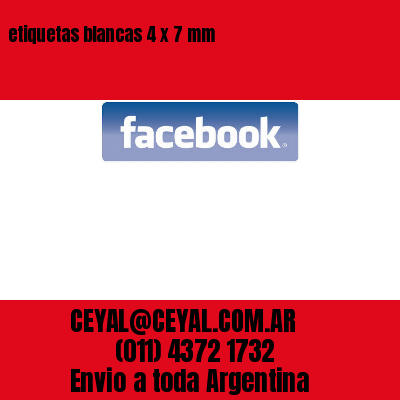 etiquetas blancas 4 x 7 mm