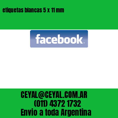 etiquetas blancas 5 x 11 mm