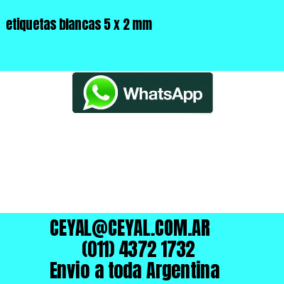 etiquetas blancas 5 x 2 mm