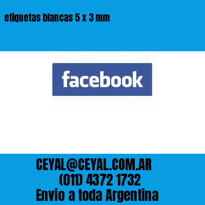 etiquetas blancas 5 x 3 mm