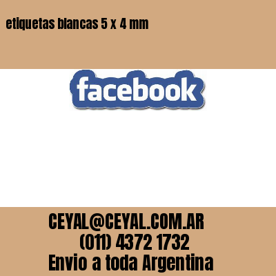 etiquetas blancas 5 x 4 mm