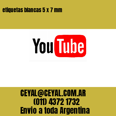 etiquetas blancas 5 x 7 mm
