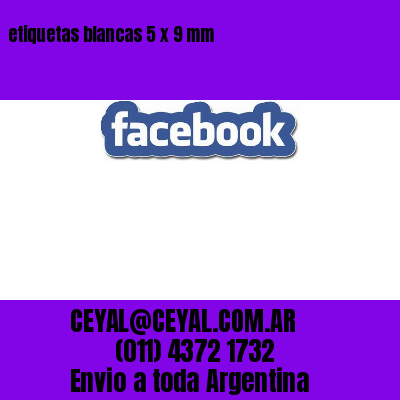 etiquetas blancas 5 x 9 mm