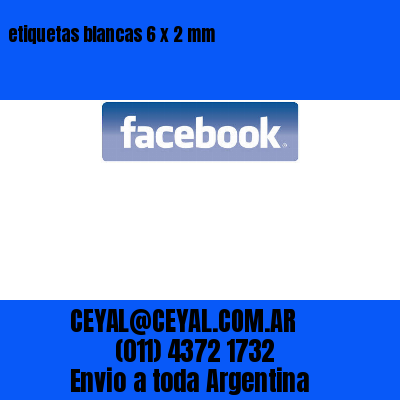 etiquetas blancas 6 x 2 mm