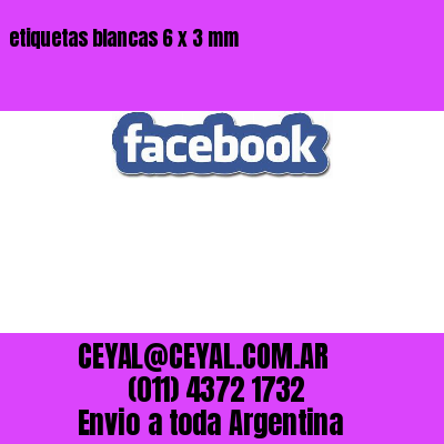 etiquetas blancas 6 x 3 mm