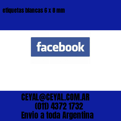 etiquetas blancas 6 x 8 mm